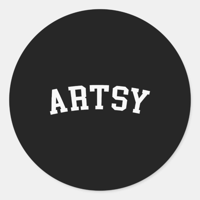Artsy  classic round sticker (Front)