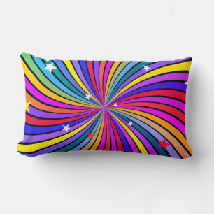 Artsy Colourful Spirals Lumbar Cushion