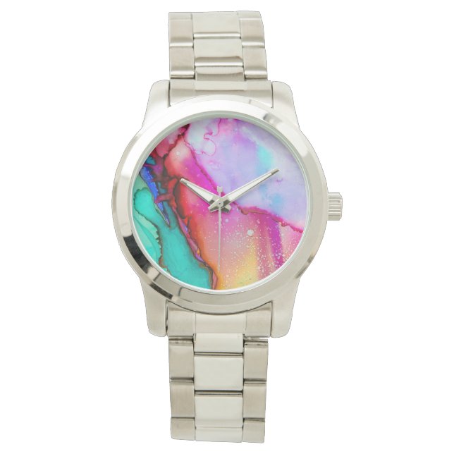 Artsy colourful watch (Front)