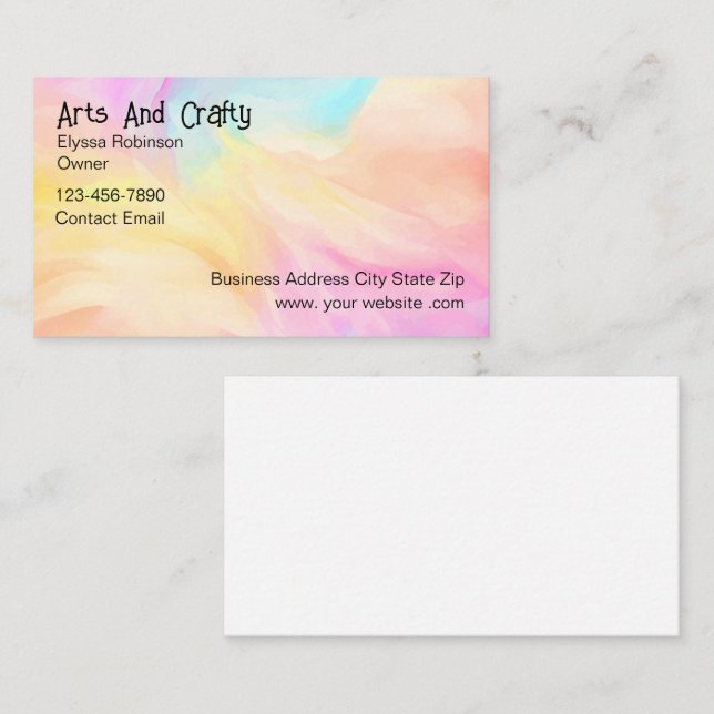 Artsy Crafts And Crafty Business Cards (Front/Back)
