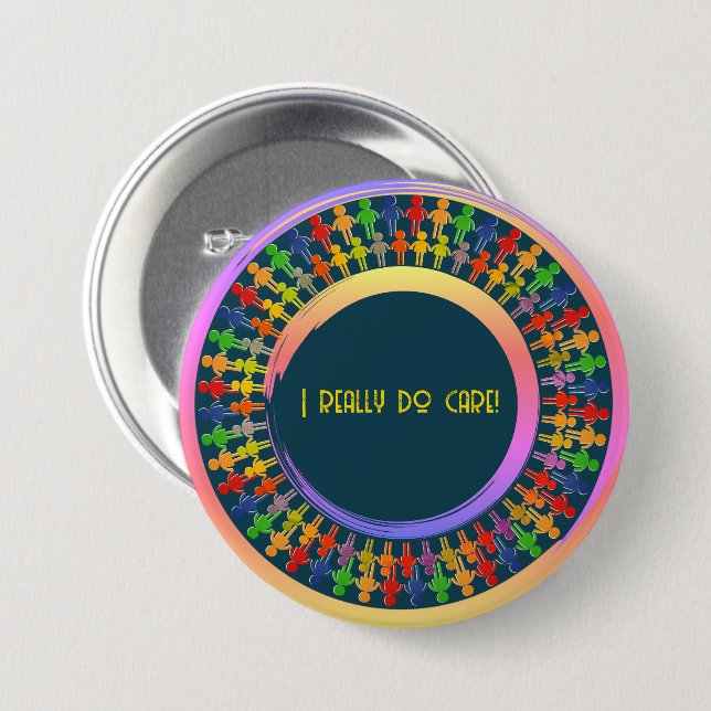 Artsy Customisable Campaign 7.5 Cm Round Badge (Front & Back)