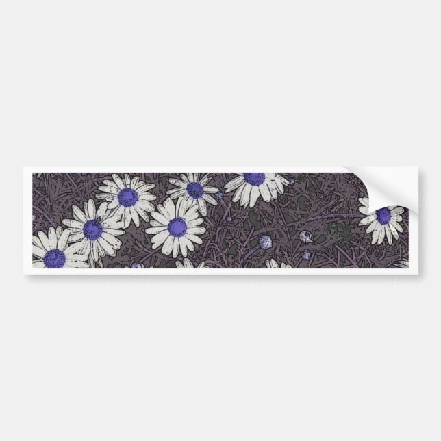 Artsy Daisies Bumper Sticker (Front)