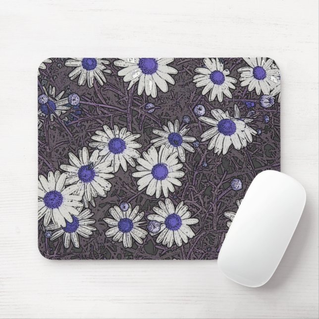 Artsy Daisies Mouse Mat (With Mouse)