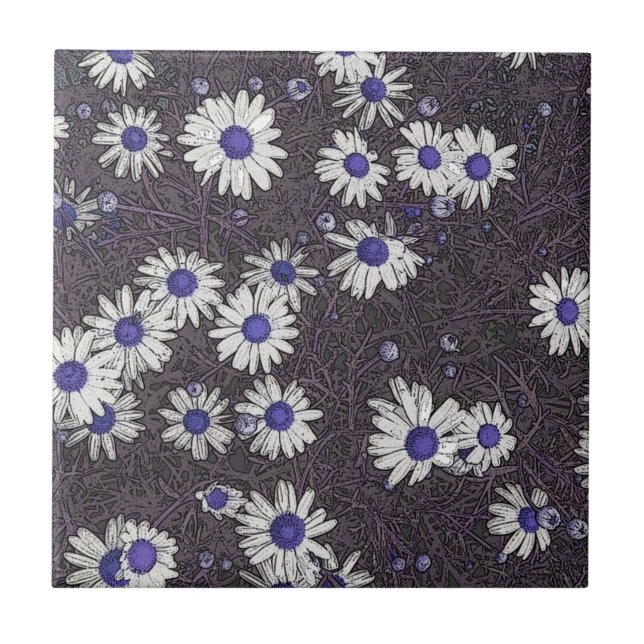Artsy Daisies Tile (Front)