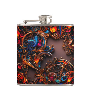 Artsy Design Hip Flask