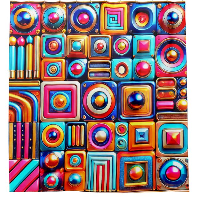 Artsy Design Shower Curtain (Front)
