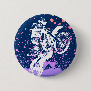 Artsy Dirt Bike 6 Cm Round Badge