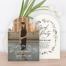 Artsy Doodles Editable Colour Graduation Invitatio