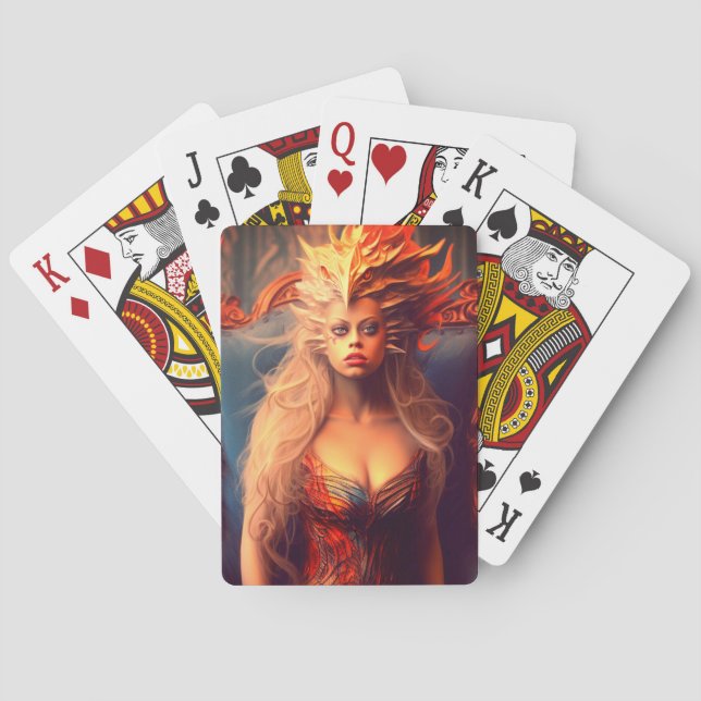 Artsy Dragon Lady Playing Cards (Back)