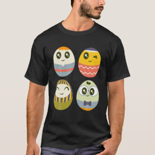 Artsy Easter Egg Character Happy Easter Day T-Shirt