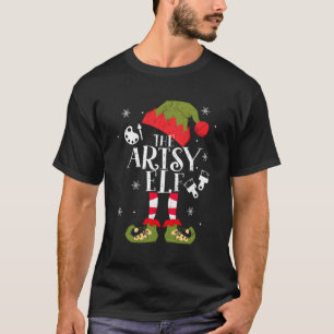 Artsy Elf Family Matching Pajama Christmas Gift Ar T-Shirt