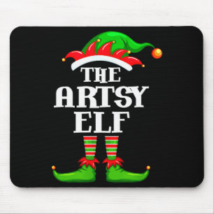 Artsy Elf Matching Family Group Christmas Party Py Mouse Mat