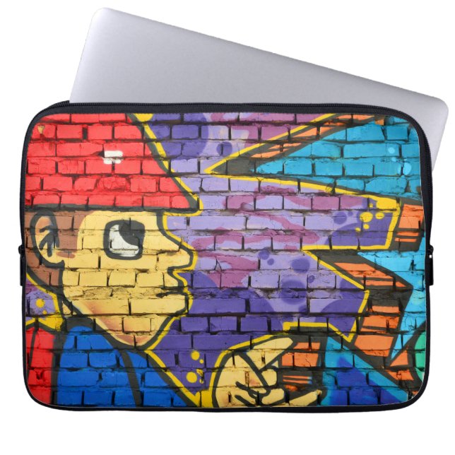 Artsy engineer graffiti Cool wall art Laptop Sleeve (Front)