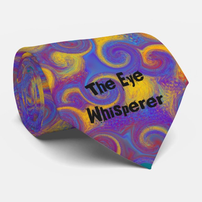 Artsy Eye Chart Optometrist Artsy Purple Tie (Rolled)