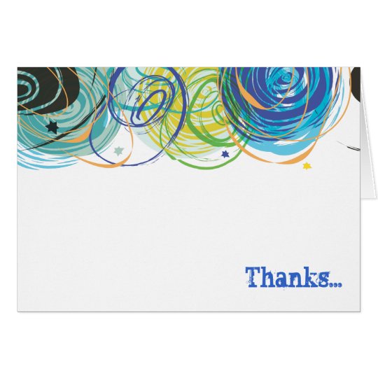 ARTSY FARTSY Bar Bat Mitzvah Thank You Card