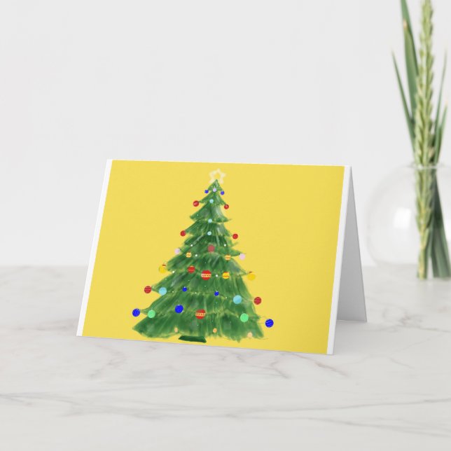 Artsy Feliz Navidad Holiday Card (Front)