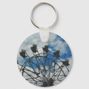 Artsy Ferris Wheel Key Ring