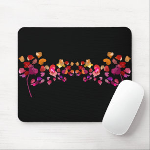 Artsy Fiery Petals Feminine Print Mouse Mat