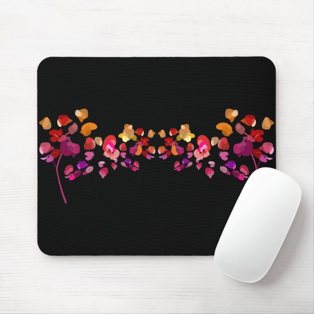 Artsy Fiery Petals Feminine Print Mouse Mat (With Mouse)