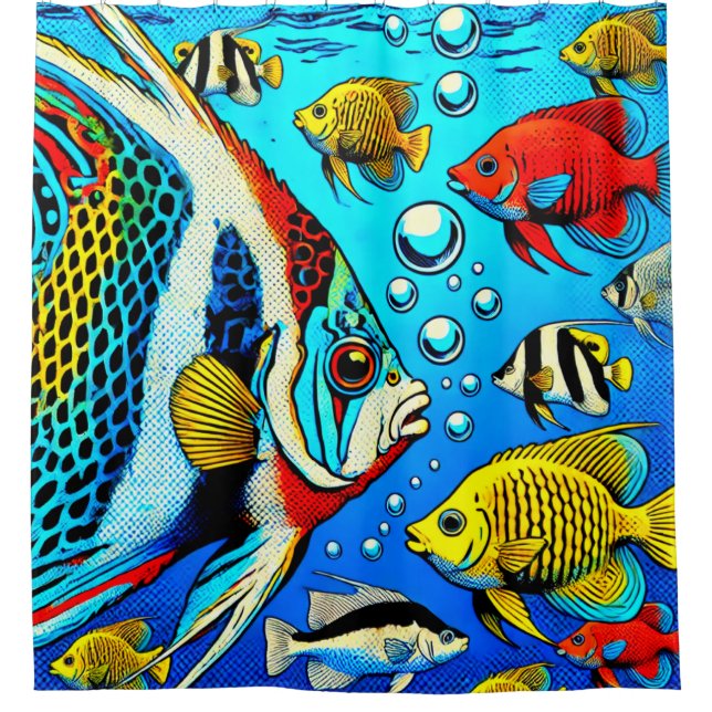 Artsy Fish Shower Curtain (Front)
