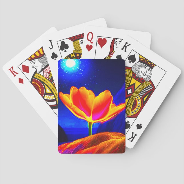 Artsy Flower Playing Cards (Back)