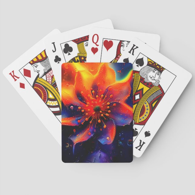 Artsy Flower Playing Cards (Back)