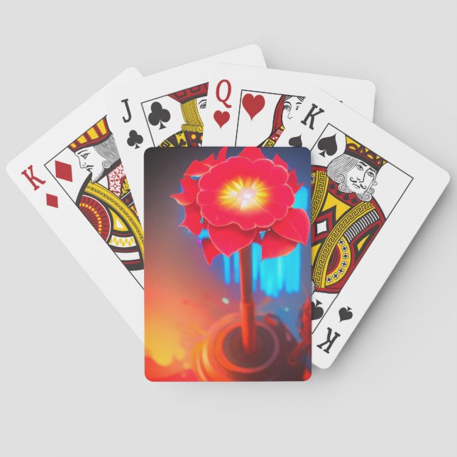 Artsy Flower Playing Cards (Back)