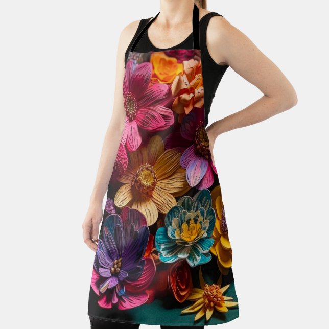 Artsy Flowers Apron (Insitu)