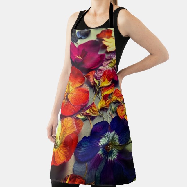 Artsy Flowers Apron (Insitu)