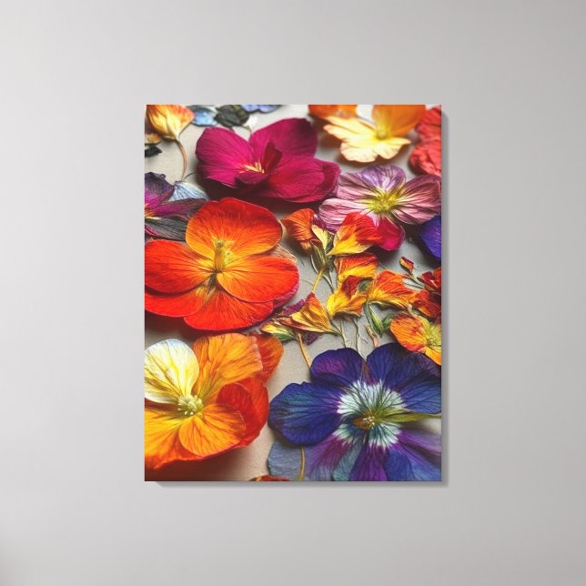 Artsy Flowers Canvas Print (Front)