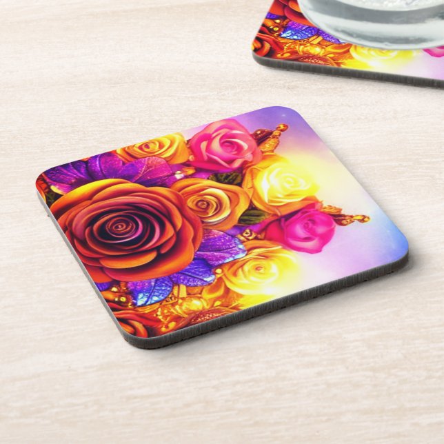 Artsy Flowers Coaster (Left Side)