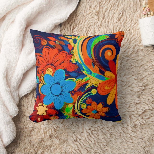Artsy Flowers Cushion (Blanket)