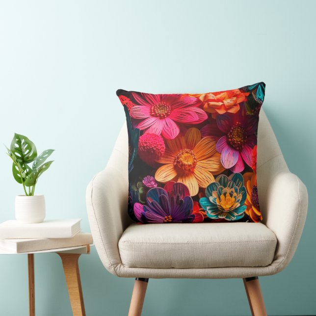 Artsy Flowers Cushion (Chair)
