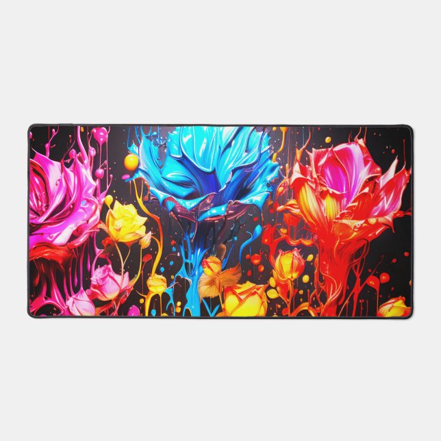 Artsy Flowers Desk Mat (Front)