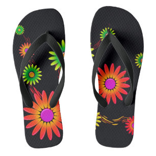 Artsy Flowers Flip Flops