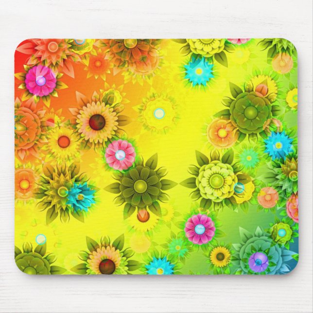 Artsy Flowers Mouse Mat (Front)