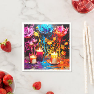 Artsy Flowers Napkin