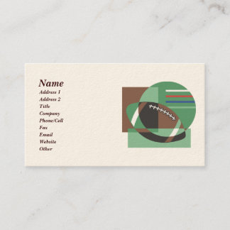 Artsy Football Business Cards