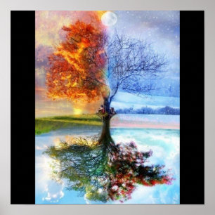 artsy four seasons poster