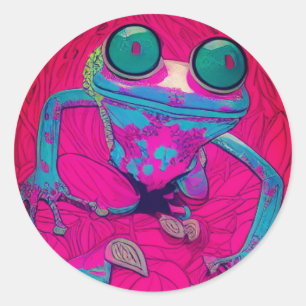 Artsy Frog Classic Round Sticker