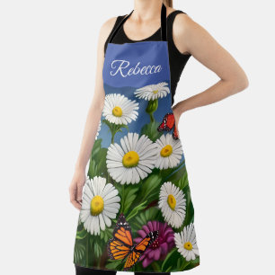 Artsy Fun Daisies And Butterflies Apron