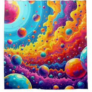 Artsy Galaxy Shower Curtain