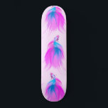 Artsy Girly Neon Pink Blue Painted Betta Fish Skateboard<br><div class="desc">This artsy and girly design is perfect for the contemporary and trendy woman. It depicts a hand-painted acrylic pattern of neon pink and blue betta fish with a flowing gorgeous tail on top of a blush pink background. It's a great piece for any animal lover, hipster female, or anyone who...</div>