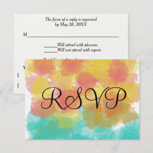 Artsy Gouache RSVP Watercolor Card