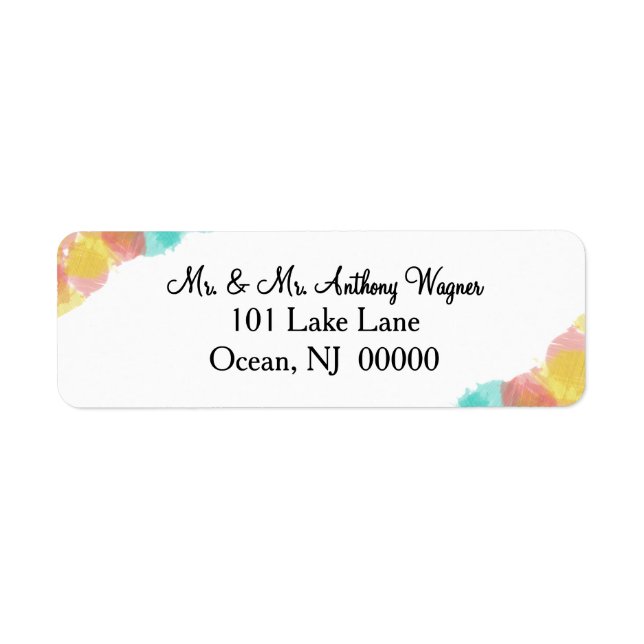 Artsy Gouache Watercolor Wedding  (Front)