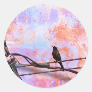 Artsy Grackle Classic Round Sticker
