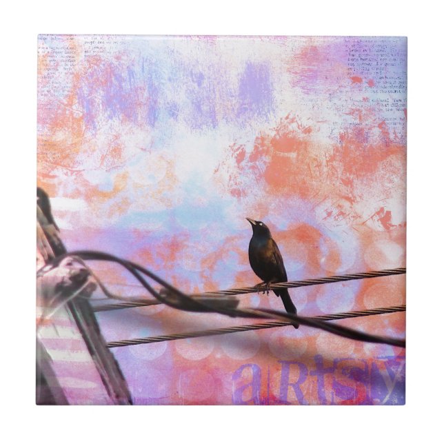 Artsy Grackle Tile (Front)