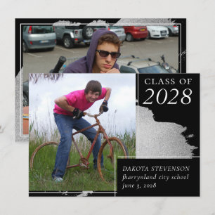 Artsy Graduate Charming Abstract Splash 2 Photo Announcement