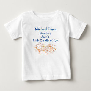 Artsy Grandma's Little Bundle of Joy Personalise Baby T-Shirt
