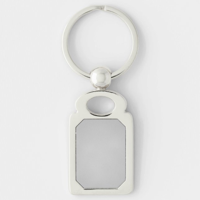 Artsy Grey Grainy Texture Key Ring (Front)
